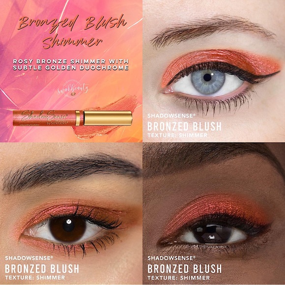 ShadowSense Bronzed Blush Shimmer NEW Bronze Rose Gold Duochrome Cream Eyeshadow - Picture 6 of 6